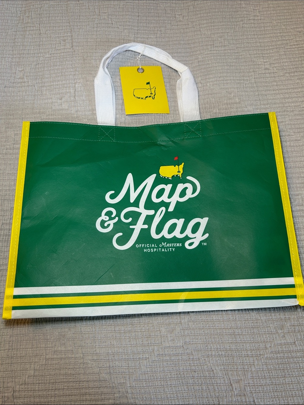 Masters Green & Yellow 'Map & Flag' Tote Bag